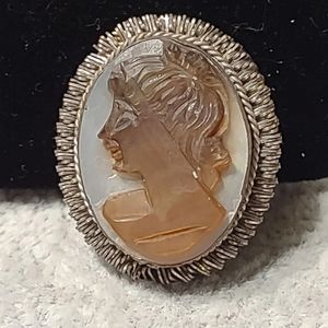 Antique sterling cameo